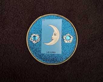 Blue la Luna Upcycled tin lid  Magnet