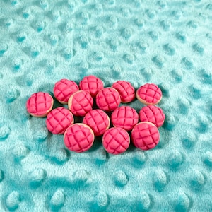 Set of 4 Polymer Clay Pink Concha Pan Dulce ALL CLAY