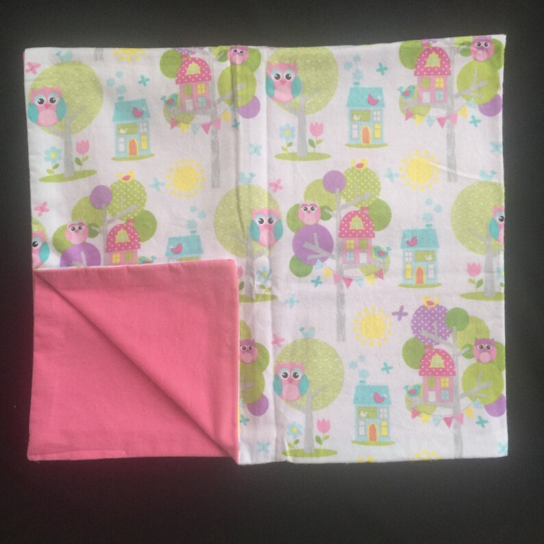 Pink Owl Handmade Baby Blanket
