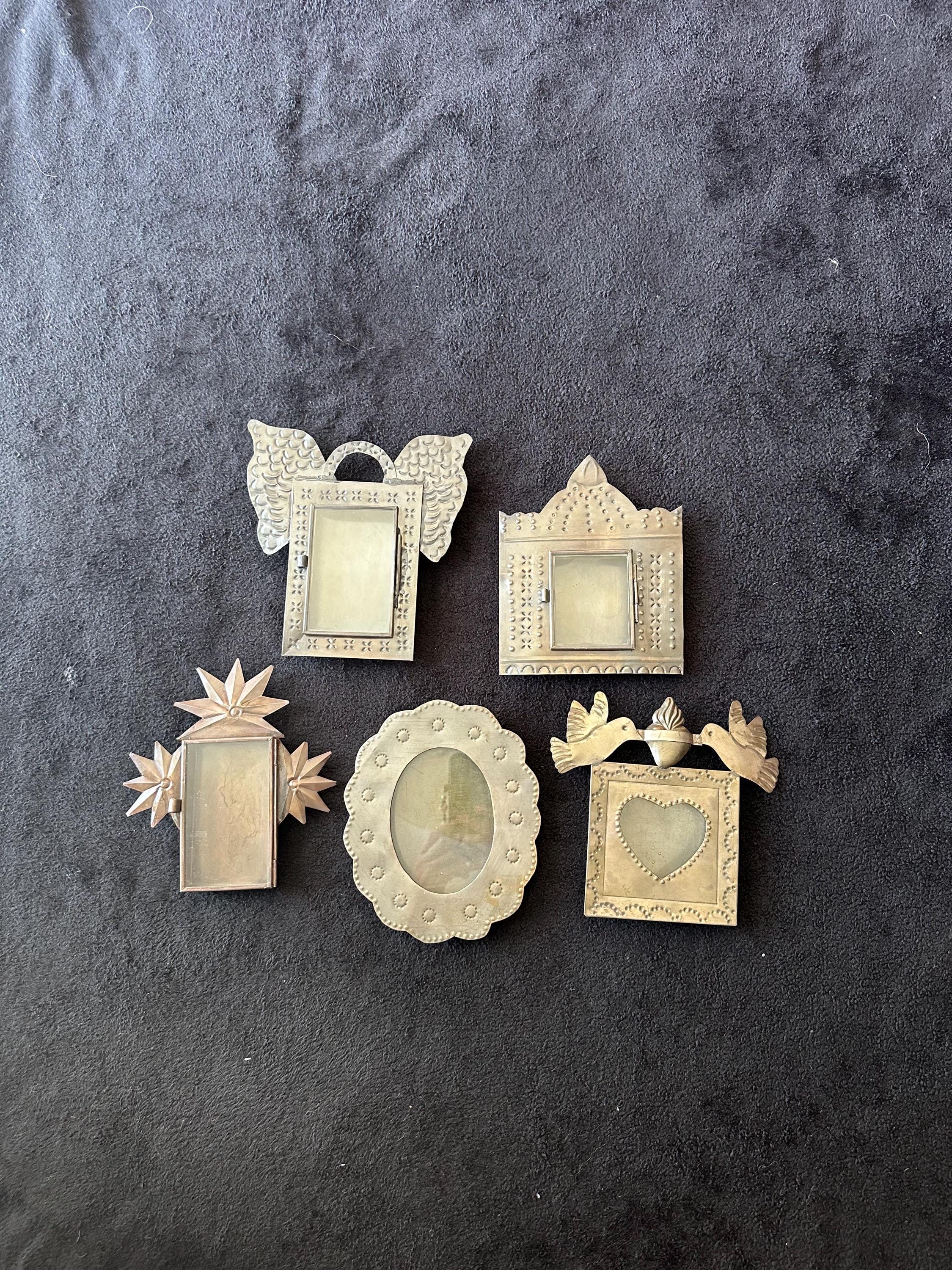 Set von 5 handgemachten Blechdosen Nichos #14