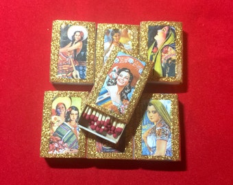 Set of 5 Spanish Lady Matchboxes