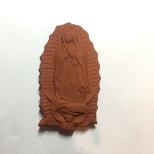 Terra Cotta Style Virgin Mary Ornament La Virgencita Magnet image 7