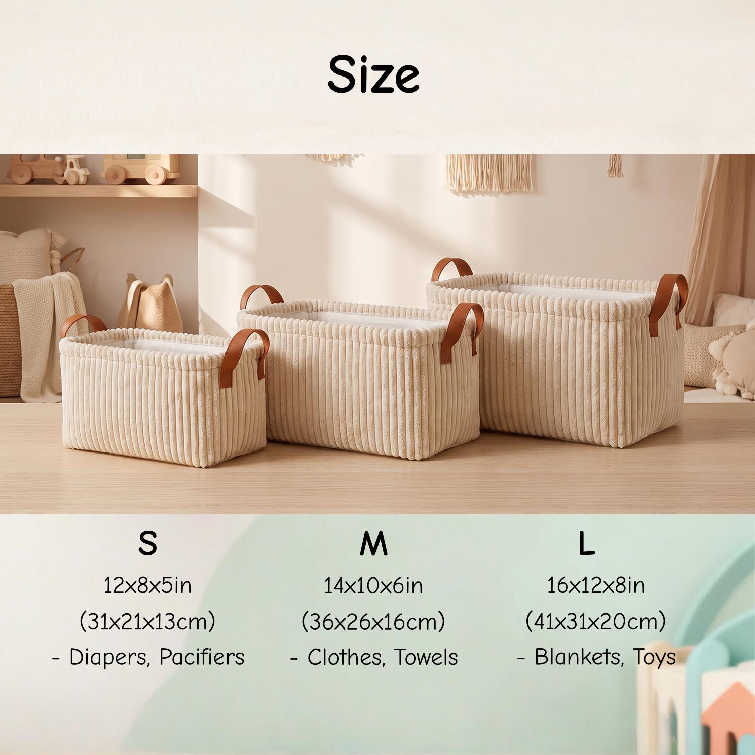 Personalized Baby Keepsake Basket, Custom Name Nursery Storage