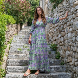 fitted lace wedding dress Avery Long Sleeve Maxi Dress - Plum