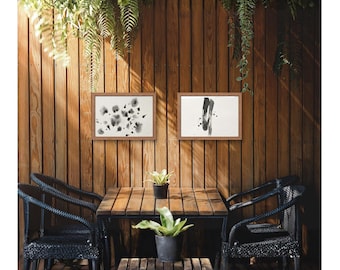 Japandi Interior Mockup Scenes, Cozy Frame Display Templates (Instant Download)