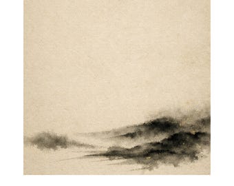 12 Minimal Sumi-e Backgrounds, Japanese Ink Wash Texture, Zen Wabi-Sabi Wall Art, Neutral Abstract PNG Bundle, Calm Beige Aesthetic