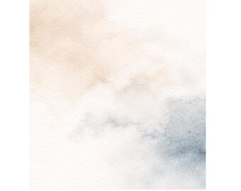 Abstract Watercolor Textures, Neutral Beige Gray, Minimalist Backgrounds (30 PNG Files)