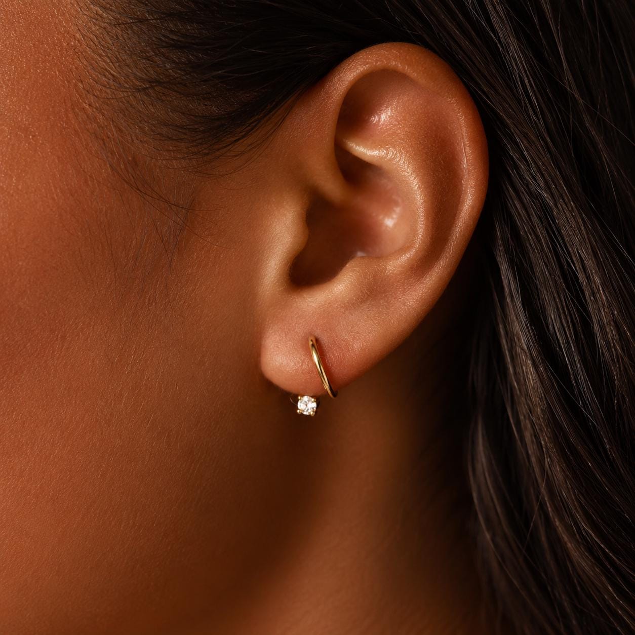 Half Hoop Earrings - Etsy Canada