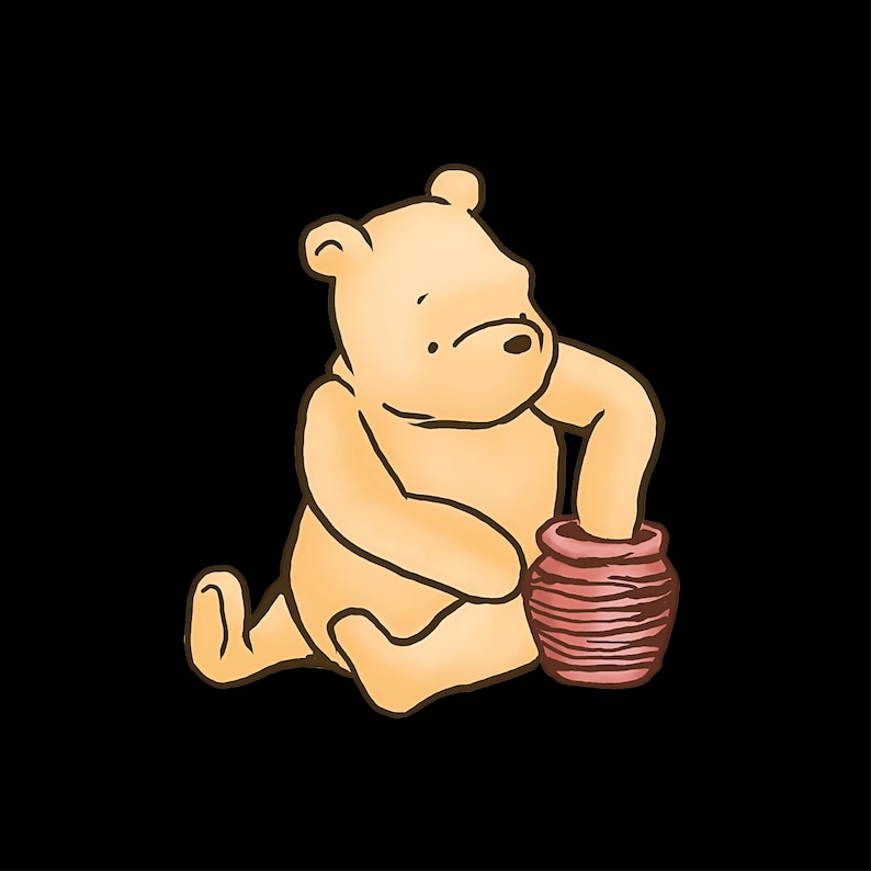 Classic Winnie The Pooh PNG SVG Clipart Bundle, Printable, Boy Birthday Instant Digital Download, Vintage Pooh Baby Shower image 8