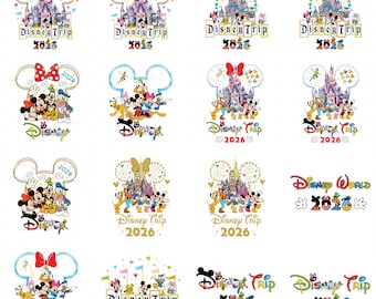 Paquete de imágenes PNG de Disneyland 2026, PNG de viaje familiar, Vacaciones de primavera, Vacaciones familiares 2026, Reino Mágico, Diseño de cabeza de ratón, PNG de viaje de vacaciones