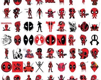 Deadpool SVG-Bundle, Superheld PNG, Baby Deadpool Clipart, Cricut & Silhouette, digitale Vektorschnittdateien, Sofort Download