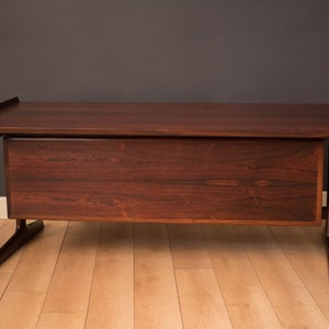 Vintage Danish Rosewood Floating Executive Desk by H.P. Hansen image 7