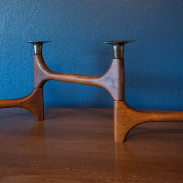 Mid Century Sculptural Modern Candle Holders