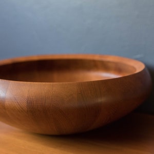 Early Danish Teak Centerpiece Serving Bowl by Jens H. Quistgaard for Dansk image 8