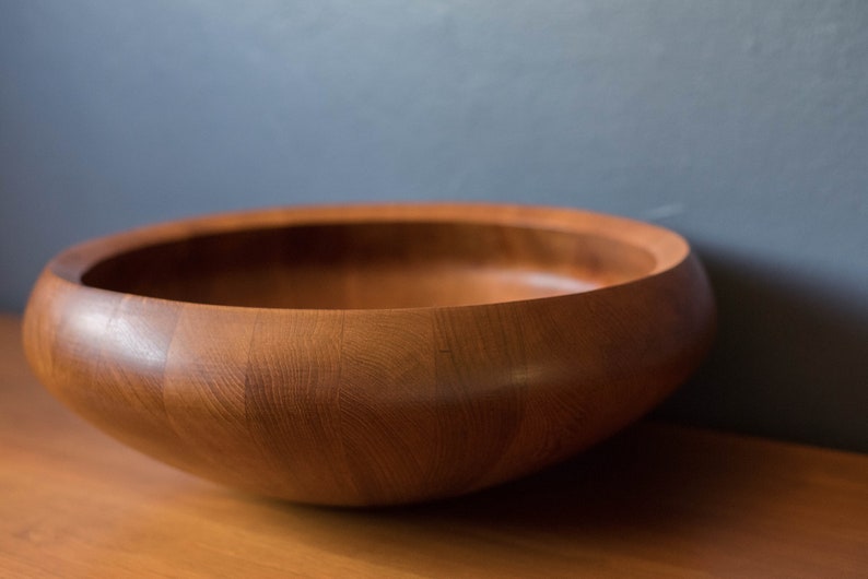 Early Danish Teak Centerpiece Serving Bowl by Jens H. Quistgaard for Dansk image 8