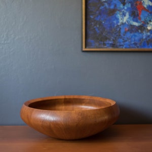 Early Danish Teak Centerpiece Serving Bowl by Jens H. Quistgaard for Dansk image 3