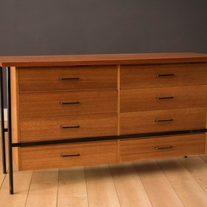 Mid-Century Modern Vista of California Mahogany and Steel Dresser by Don Knorr image 2