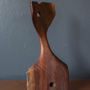 Mid-Century Modern Abstract Redwood Whale Sculpture image 7