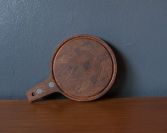 Mid Century Digsmed Teak Charcuterie and Cheese Board Serving Tray