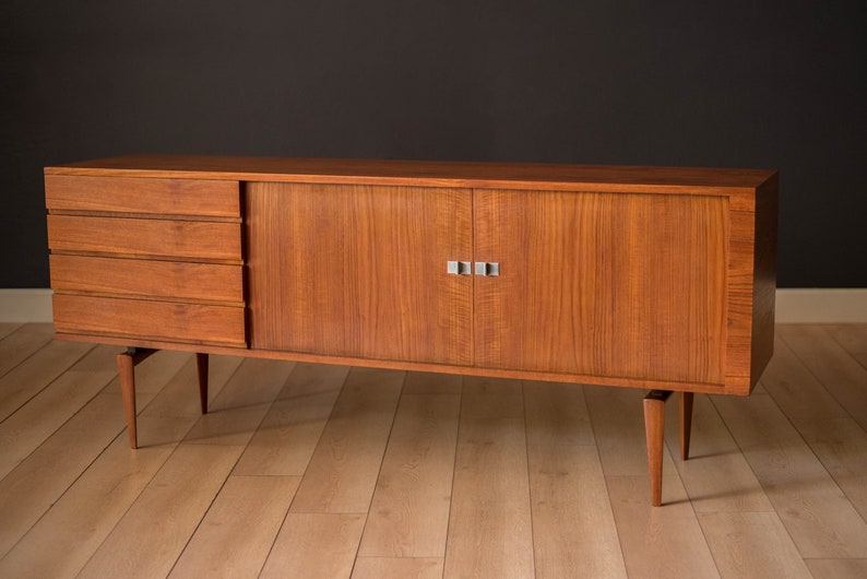 Danish Modern H.W. Klein Teak Tambour Door Sideboard for Bramin image 1