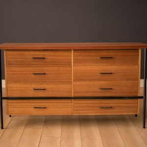 Mid-Century Modern Vista of California Mahogany and Steel Dresser by Don Knorr image 1