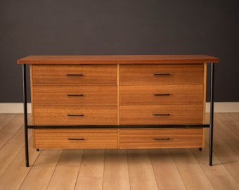 Mid-Century Modern Vista of California Mahogany and Steel Dresser by Don Knorr