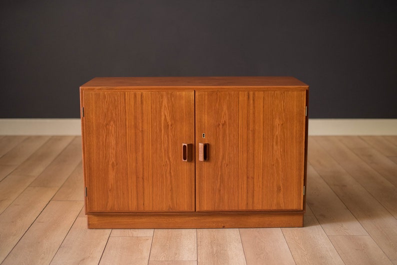 Vintage Danish Teak Locking Storage Cabinet Credenza by Børge Mogensen image 2