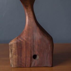 Mid-Century Modern Abstract Redwood Whale Sculpture image 6