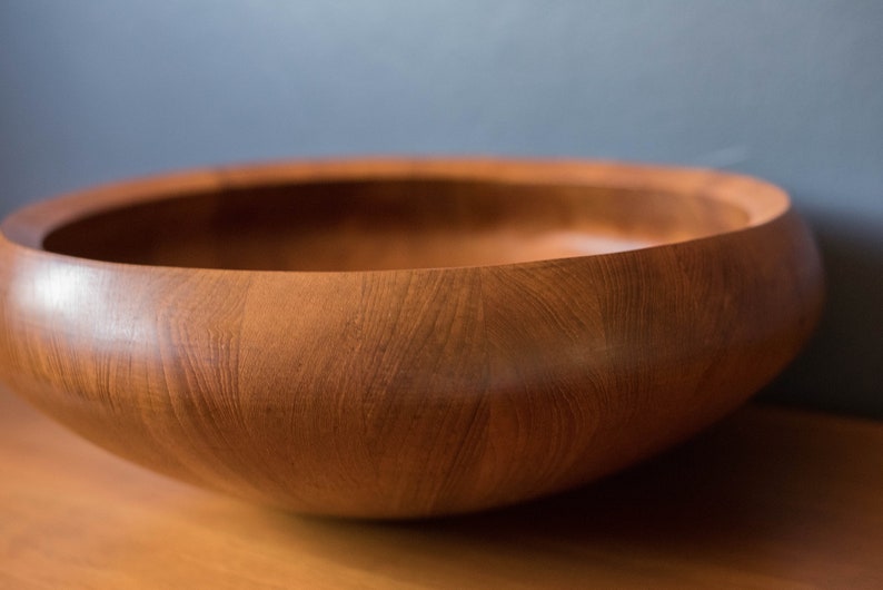 Early Danish Teak Centerpiece Serving Bowl by Jens H. Quistgaard for Dansk image 7