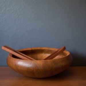 Early Danish Teak Centerpiece Serving Bowl by Jens H. Quistgaard for Dansk image 2