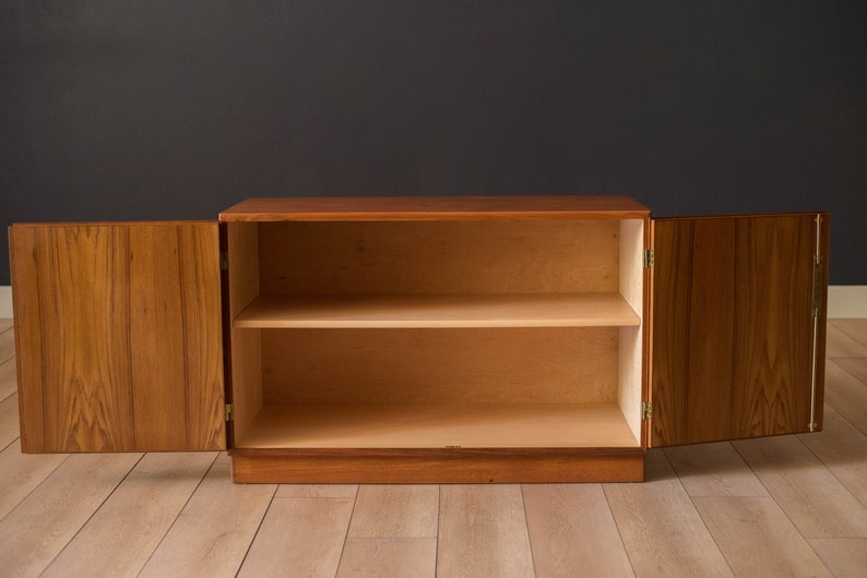 Vintage Danish Teak Locking Storage Cabinet Credenza by Børge Mogensen image 4