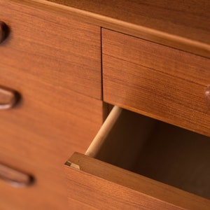 Vintage Scandinavian Teak Eight Drawer Double Dresser image 10