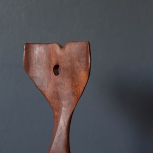 Mid-Century Modern Abstract Redwood Whale Sculpture image 4