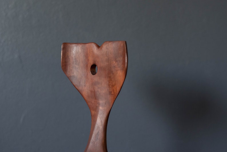 Mid-Century Modern Abstract Redwood Whale Sculpture image 4