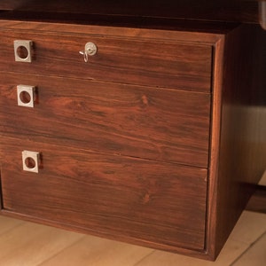 Vintage Danish Rosewood Floating Executive Desk by H.P. Hansen image 9