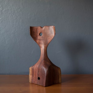 Mid-Century Modern Abstract Redwood Whale Sculpture image 1