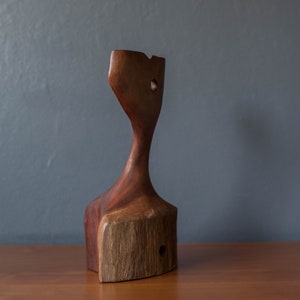 Mid-Century Modern Abstract Redwood Whale Sculpture image 10