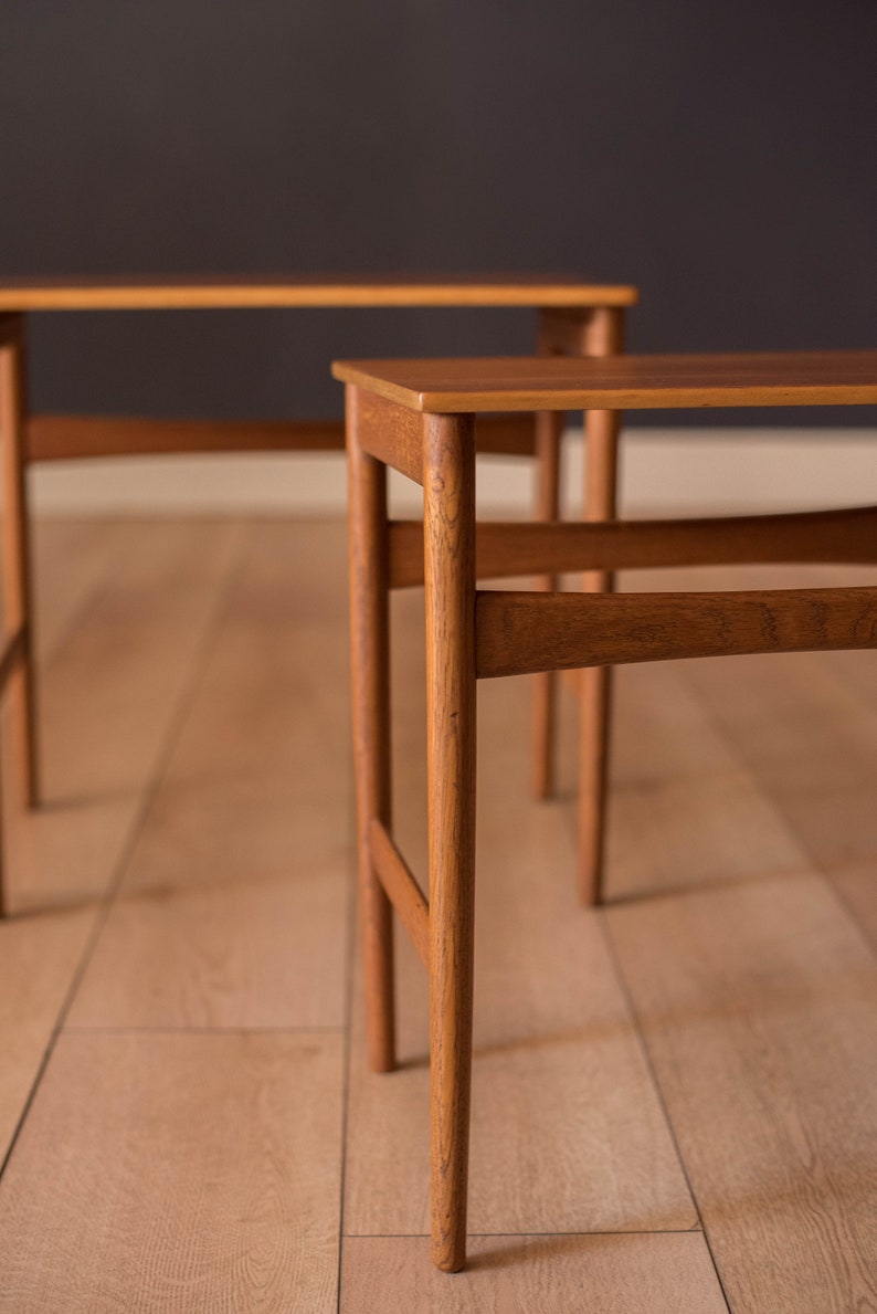 Danish Modern Set of Teak Nesting Tables by Hans J. Wegner for Andreas Tuck image 4