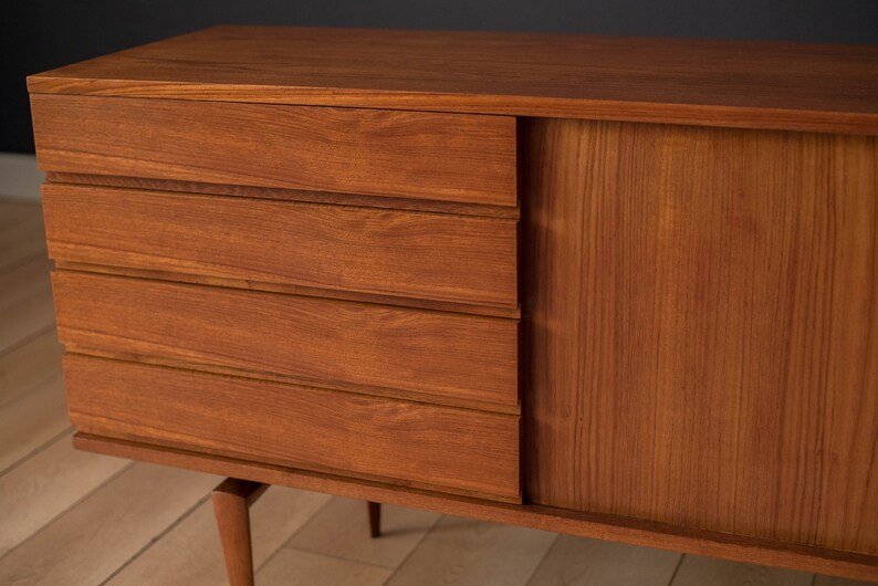 Danish Modern H.W. Klein Teak Tambour Door Sideboard for Bramin image 6