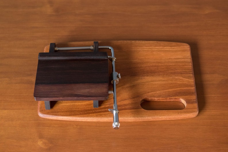 Vintage Danish Rosewood and Teak Cheese Slicing Board by Andreas Hansen image 1
