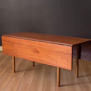 Vintage Danish Teak Drop Leaf Extension Dining Table by Borge Mogensen