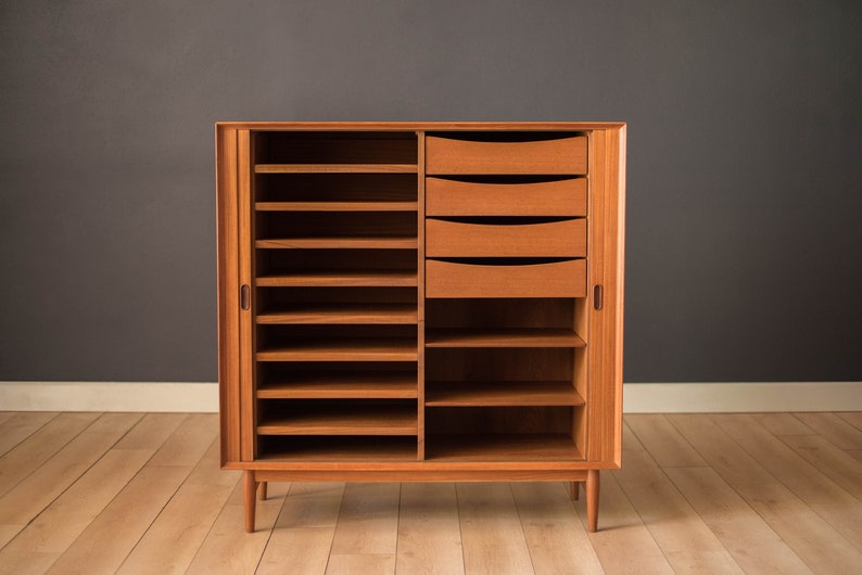 Danish Modern Teak Wardrobe Dresser Chest by Arne Vodder for Sibast Møbler image 4