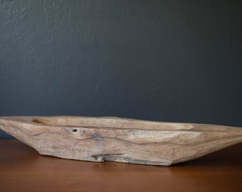 Vintage Sculptural Decorative Natural Wooden Centerpiece Bowl