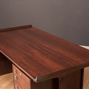 Vintage Danish Rosewood Floating Executive Desk by H.P. Hansen image 5