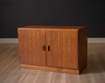 Vintage Danish Teak Locking Storage Cabinet Credenza by Børge Mogensen