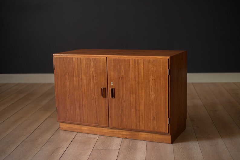 Vintage Danish Teak Locking Storage Cabinet Credenza by Børge Mogensen image 1