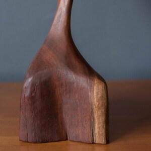 Mid-Century Modern Abstract Redwood Whale Sculpture image 5