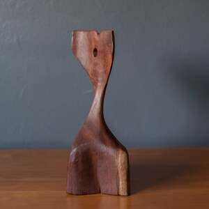 Mid-Century Modern Abstract Redwood Whale Sculpture image 3