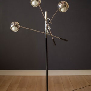 Triennale Mid Century Modern Orbiter Chrome Floor Lamp by Robert Sonneman image 1