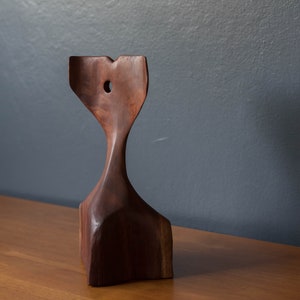 Mid-Century Modern Abstract Redwood Whale Sculpture image 2